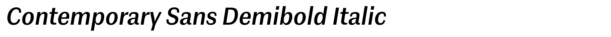 Contemporary Sans Demibold Italic image